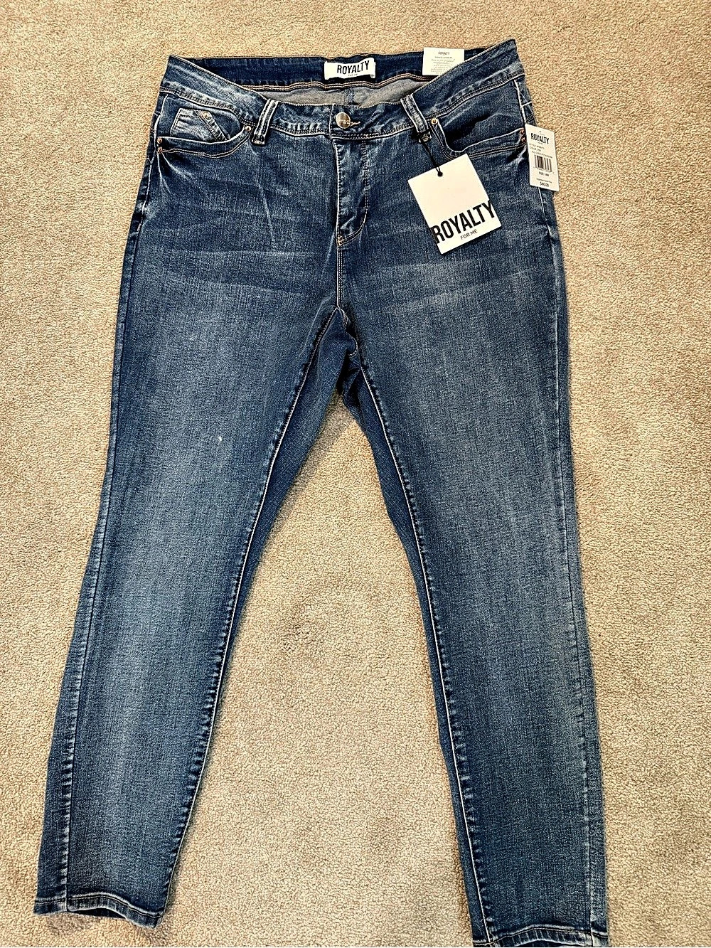 Royalty For Me The Classic Skinny Jeans Blue Size 14W NWT